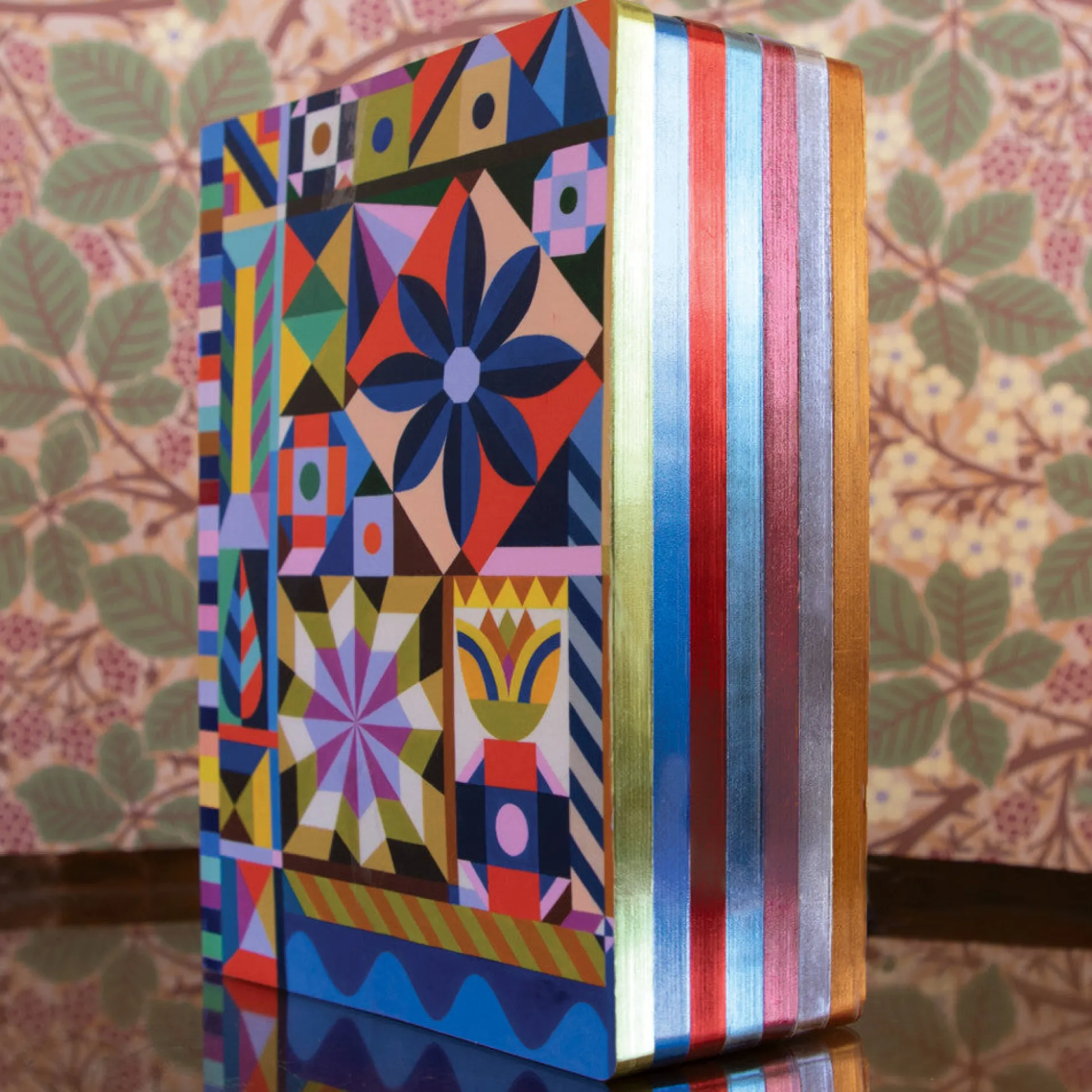 Flat River Group eeBoo Piece & Love Starlight Pinwheels Gilded Journal - Vibrant Adult Diary* Drawing, Color & Painting