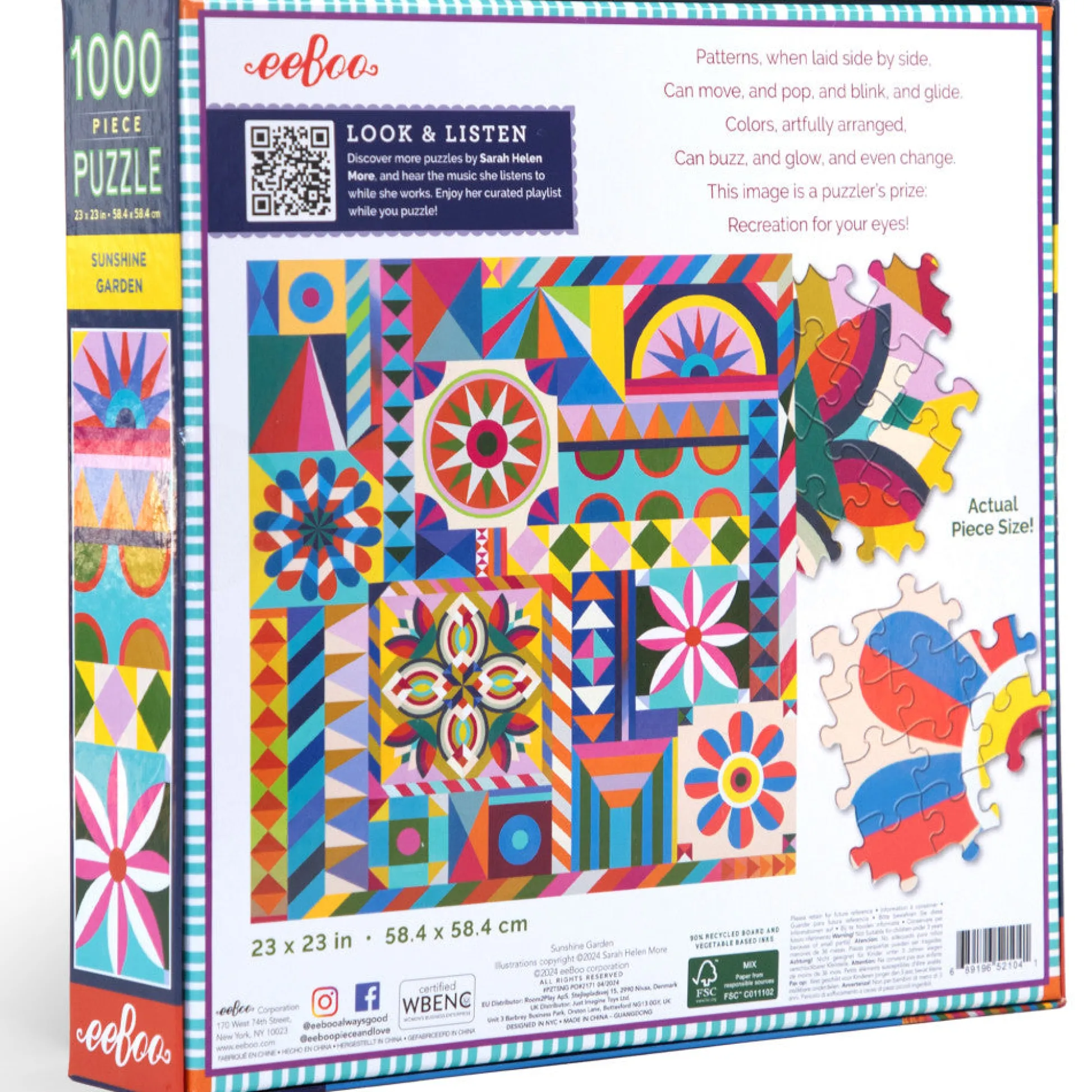 Flat River Group eeBoo Piece & Love Sunshine Garden Jigsaw Puzzle - 1000 pc* Puzzles