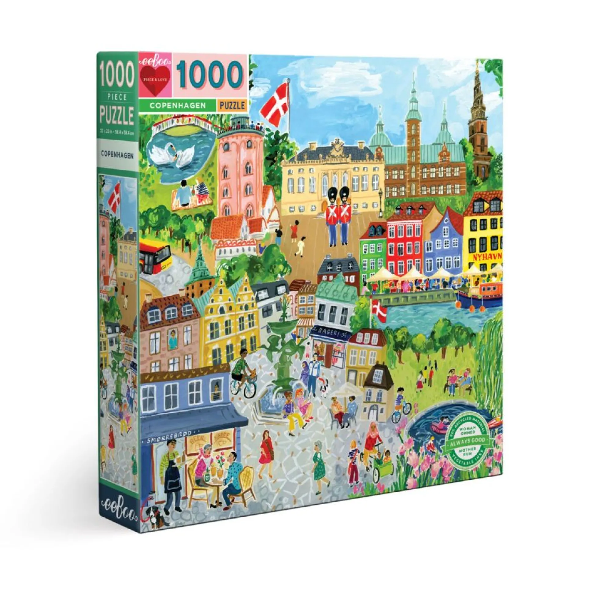 Flat River Group eeBoo Piece and Love Copenhagen 1000-Piece Jigsaw Puzzle* Puzzles