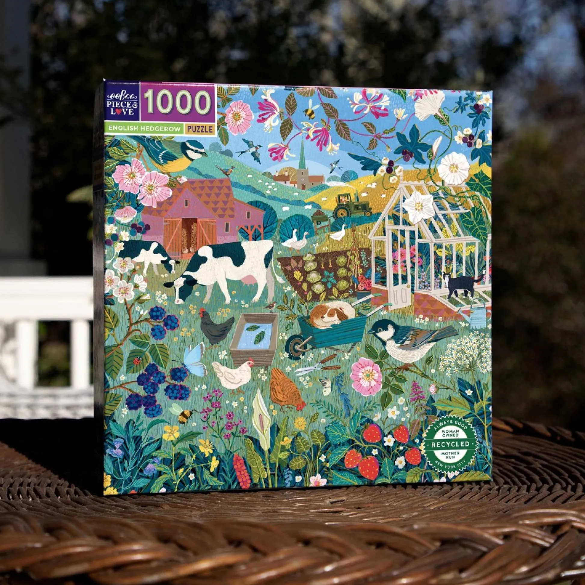 Flat River Group eeBoo Piece and Love English Hedgerow 1000 Piece Jigsaw Puzzle* Puzzles
