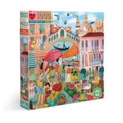 Flat River Group eeBoo Piece and Love Venice Open Market 1000-Piece Jigsaw Puzzle* Puzzles