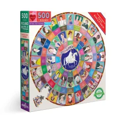 Flat River Group eeBoo Piece and Love Votes for Women 500-Piece Circular Jigsaw Puzzle* Puzzles