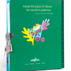 Flat River Group eeBoo Rainforest Animals Foiled Locking Journal - Kids Diary* Coloring Books & Activity Books