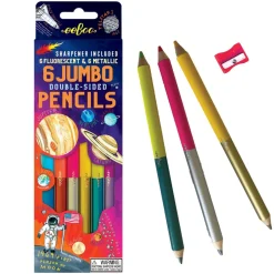 Flat River Group eeBoo Solar System Fluorescent Double-Sided Color Pencils Set* Drawing, Color & Painting
