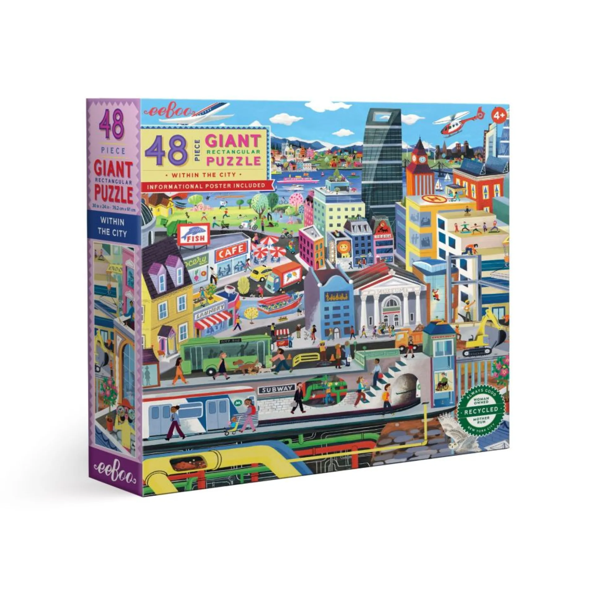 Flat River Group eeBoo Within the City Giant Floor Puzzle - 48 pc* Puzzles