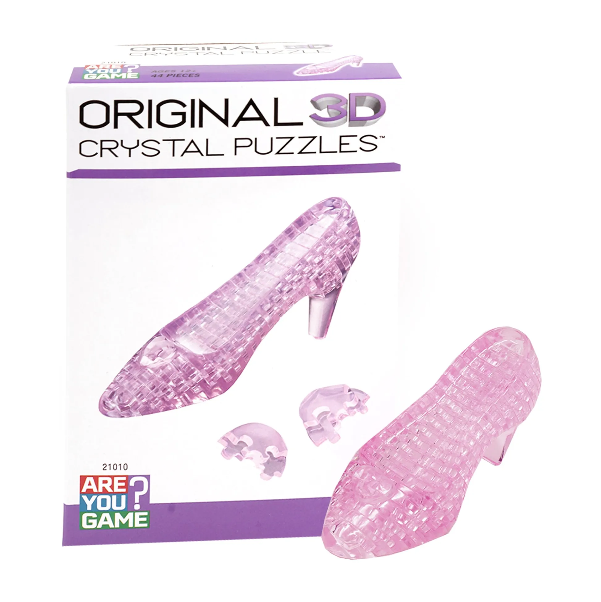 AreYouGame Enchanted Pink Crystal Slipper 3D Puzzle, 44 Pcs* Puzzles