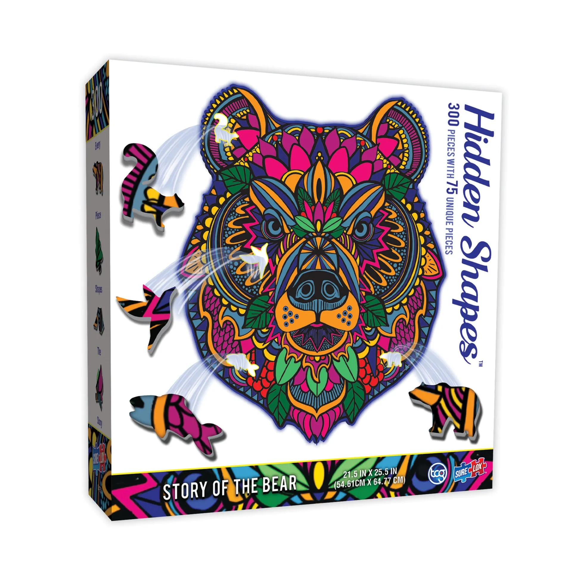 The Distribution Solutions Enchanted Wilderness Bear-Shaped Jigsaw Puzzle - 300 pc* Puzzles