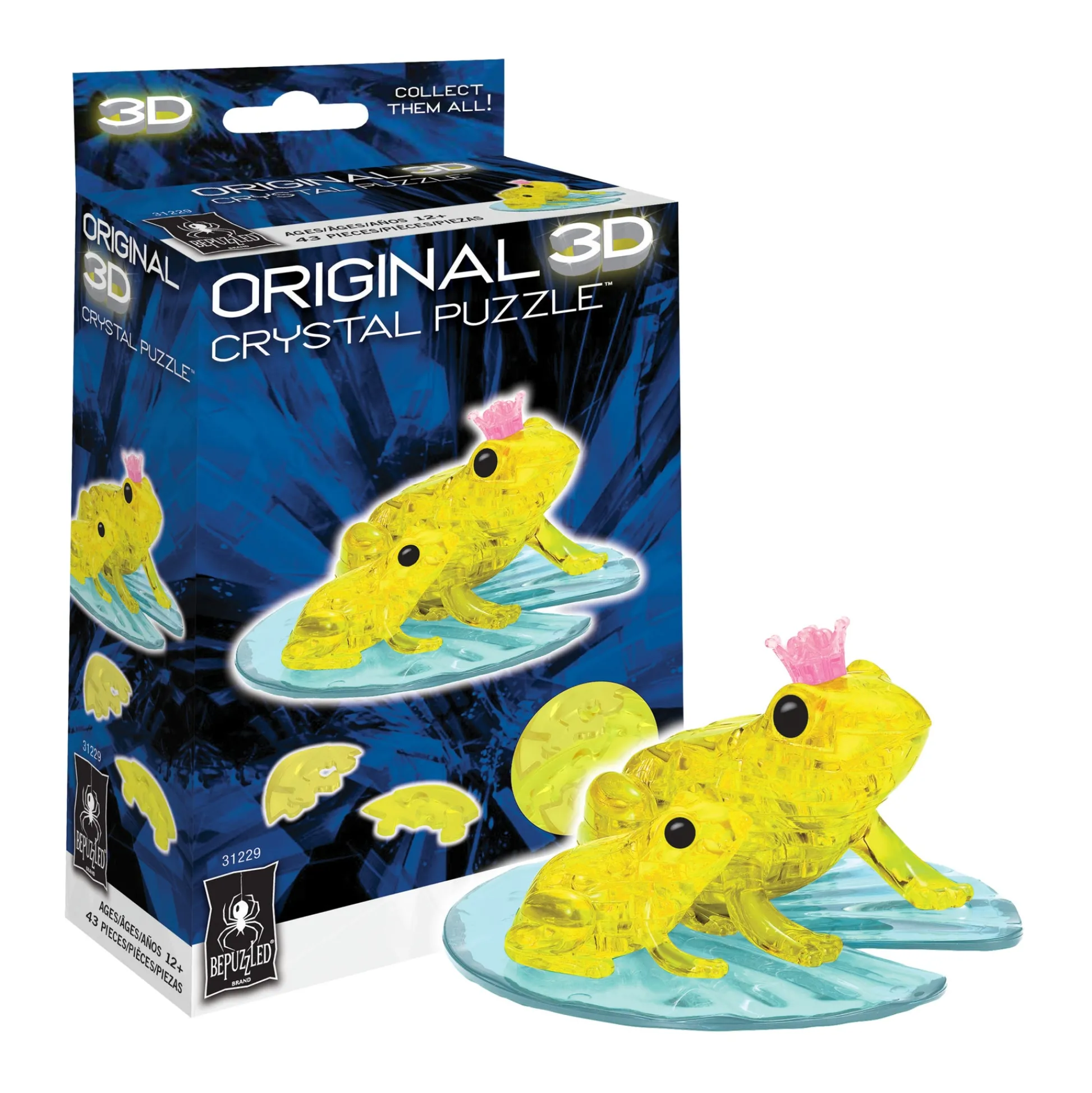 AreYouGame Enchanted Yellow Frog Prince 3D Crystal Puzzle - 43 Pcs* Puzzles