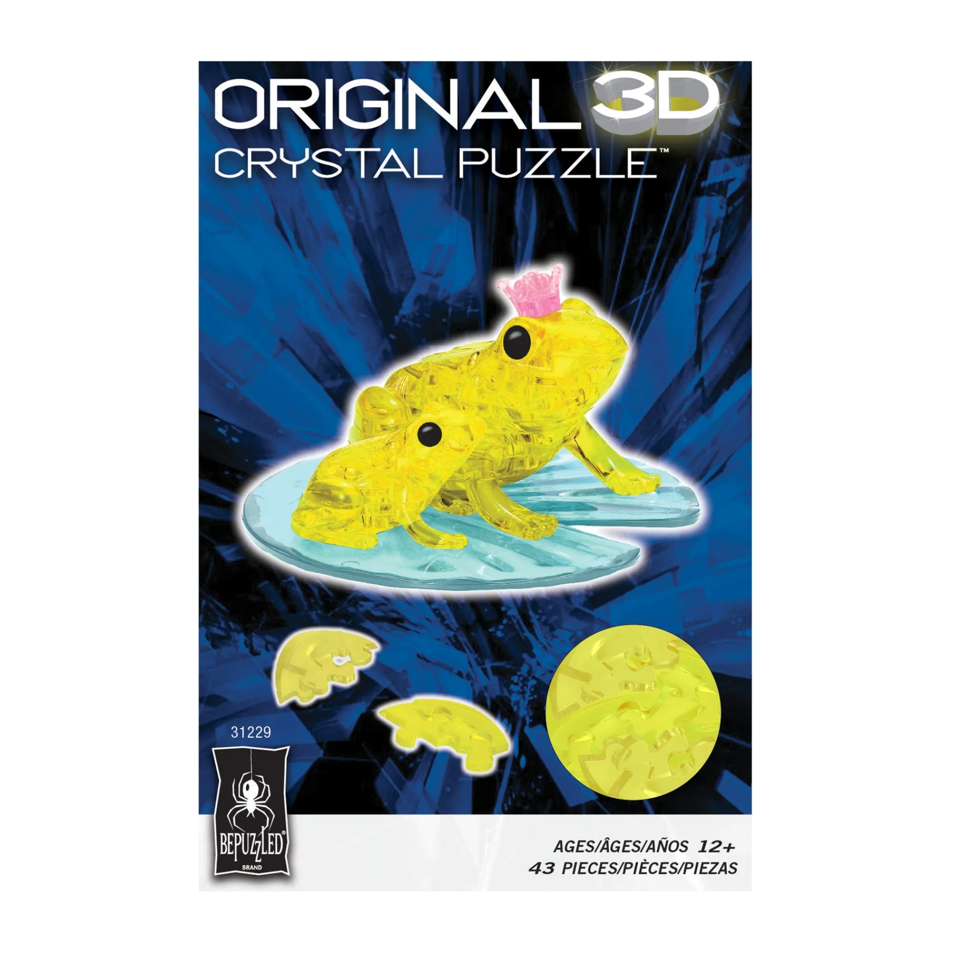 AreYouGame Enchanted Yellow Frog Prince 3D Crystal Puzzle - 43 Pcs* Puzzles