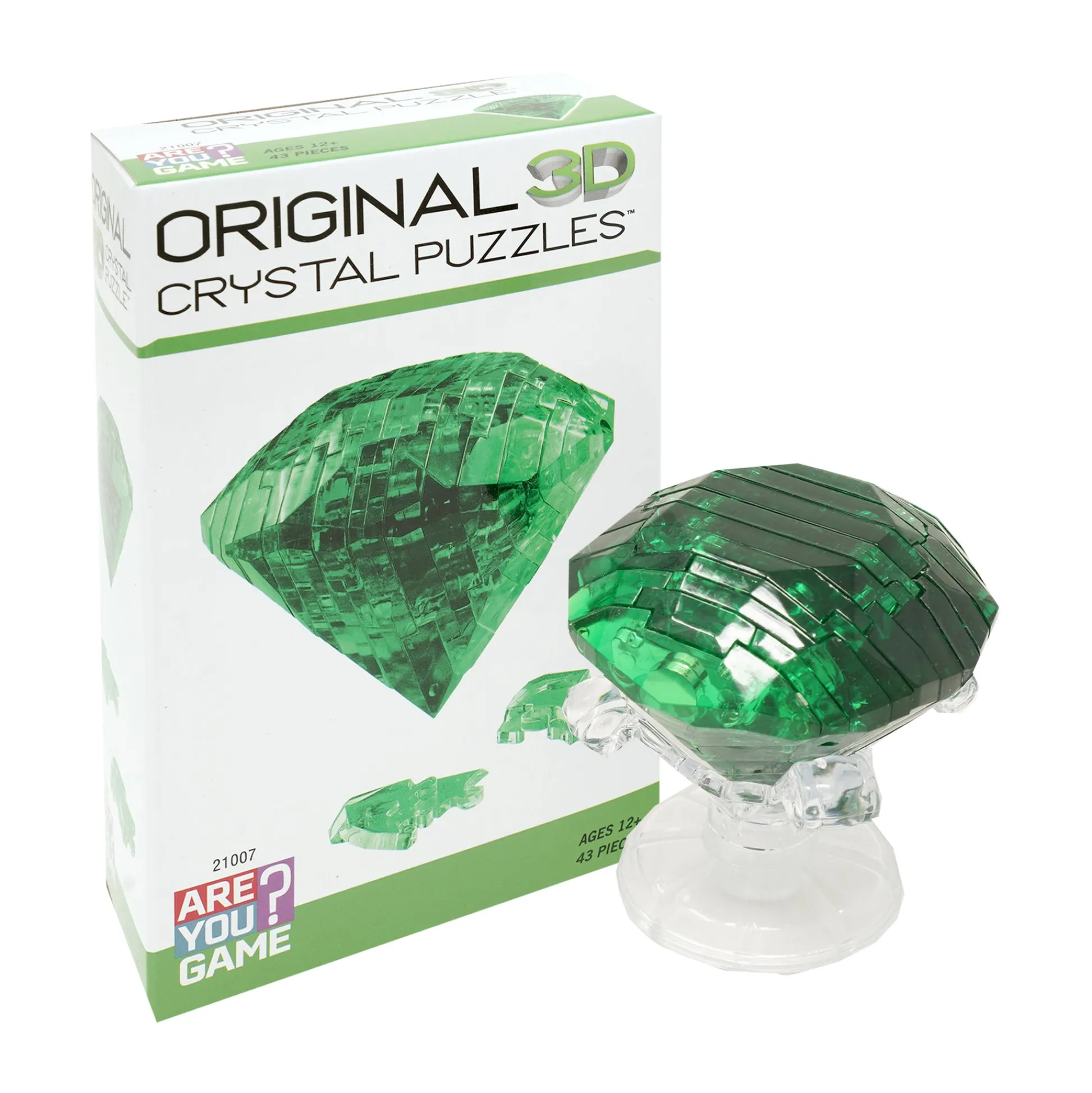 AreYouGame Enchanting Emerald 3D Crystal Puzzle - 43 Pieces Gem Edition* Puzzles