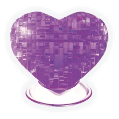 AreYouGame Enchanting Heart-Shaped Purple 3D Crystal Puzzle - 46 Pcs* Puzzles