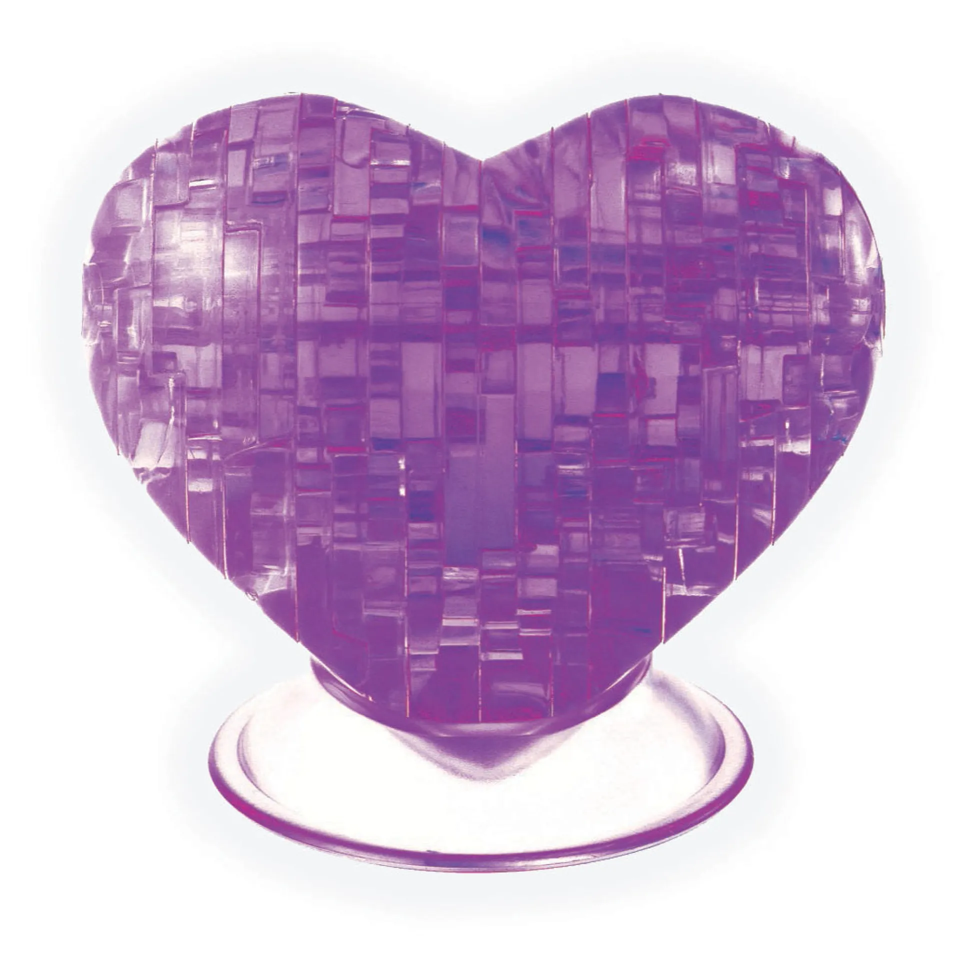 AreYouGame Enchanting Heart-Shaped Purple 3D Crystal Puzzle - 46 Pcs* Puzzles