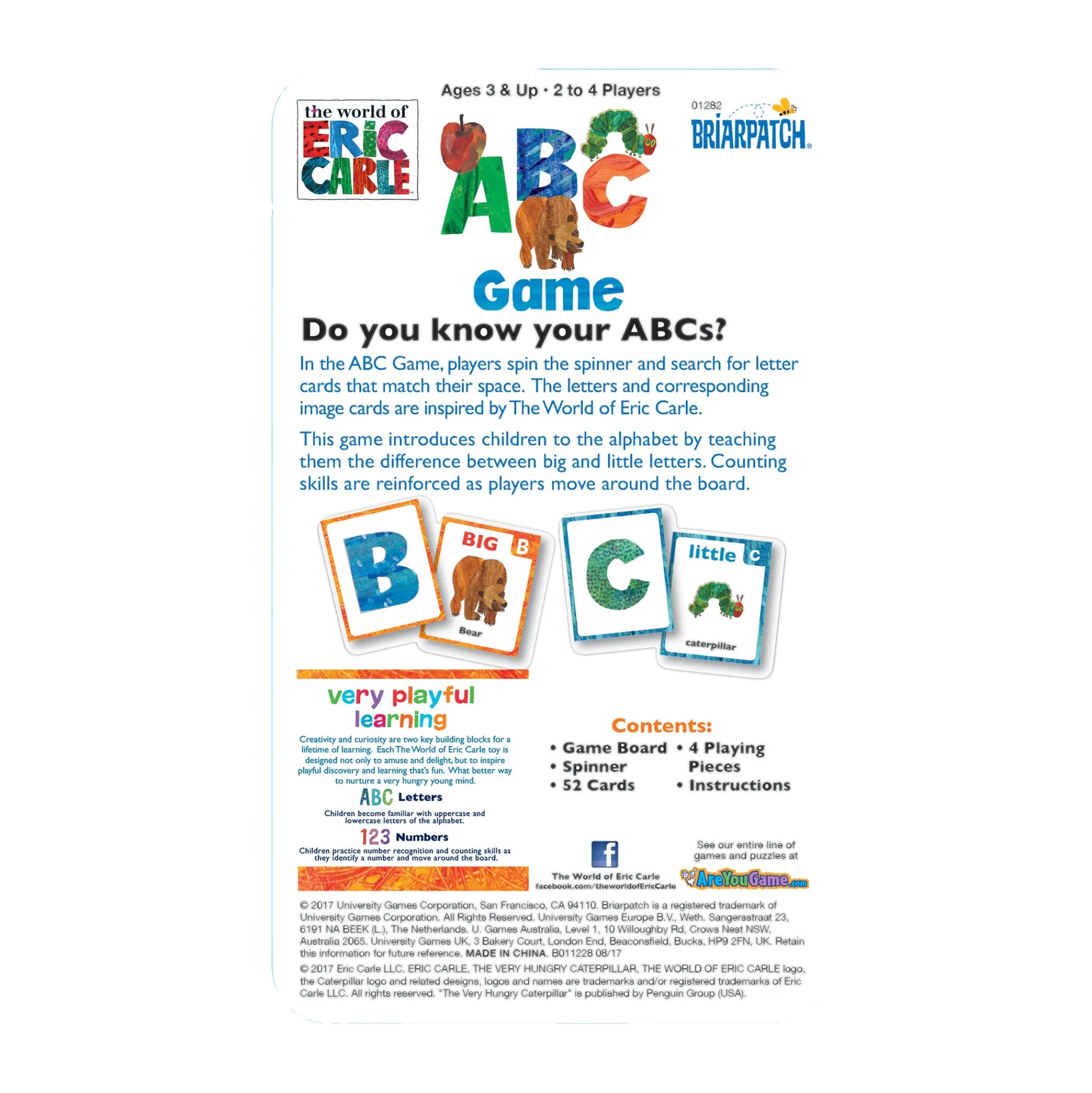 AreYouGame Eric Carle ABC Game in a Tin - Alphabet Adventure* Toddler & Preschool Games & Puzzles