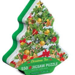 Flat River Group Eurographics Christmas Tree 550-Piece Jigsaw Puzzle in Collectible Tin* Puzzles