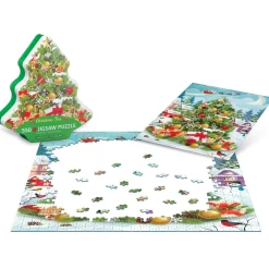 Flat River Group Eurographics Christmas Tree 550-Piece Jigsaw Puzzle in Collectible Tin* Puzzles