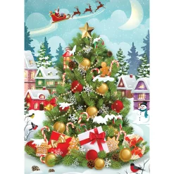 Flat River Group Eurographics Christmas Tree 550-Piece Jigsaw Puzzle in Collectible Tin* Puzzles