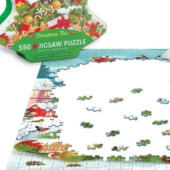 Flat River Group Eurographics Christmas Tree 550-Piece Jigsaw Puzzle in Collectible Tin* Puzzles