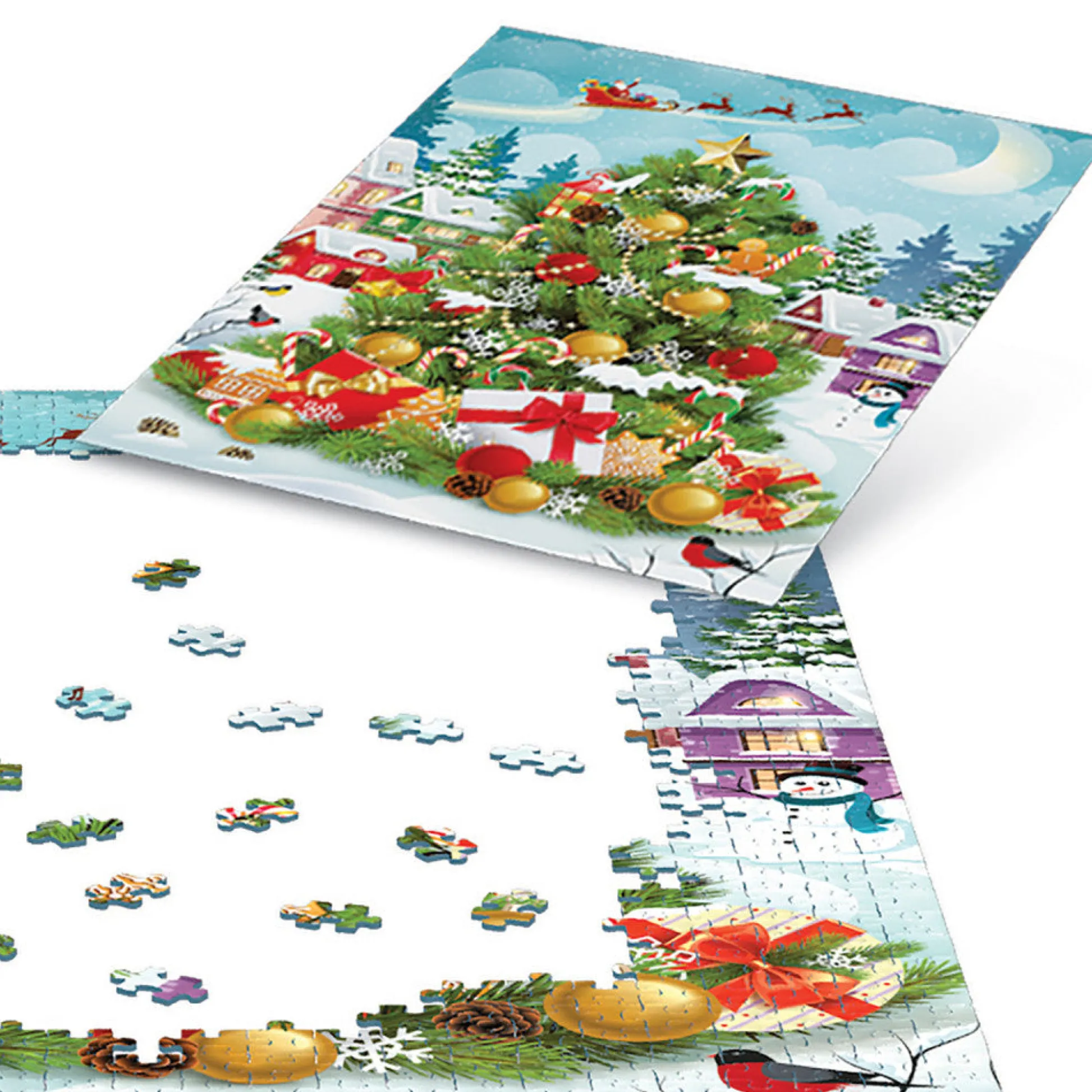Flat River Group Eurographics Christmas Tree 550-Piece Jigsaw Puzzle in Collectible Tin* Puzzles