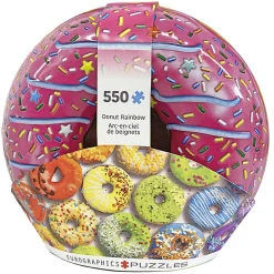 Flat River Group Eurographics Donut Rainbow Tin Jigsaw Puzzle - 550 Pieces* Puzzles