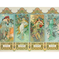 Flat River Group Eurographics Four Seasons by Alphonse Maria Mucha Jigsaw Puzzle - 1000 pc* Puzzles