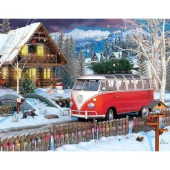 Flat River Group Eurographics VW Christmas Bus Tin Puzzle - 550 pc* Puzzles