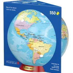 Flat River Group Eurographics World Map Jigsaw Puzzle in Decorative Tin - 550 Pieces* Puzzles