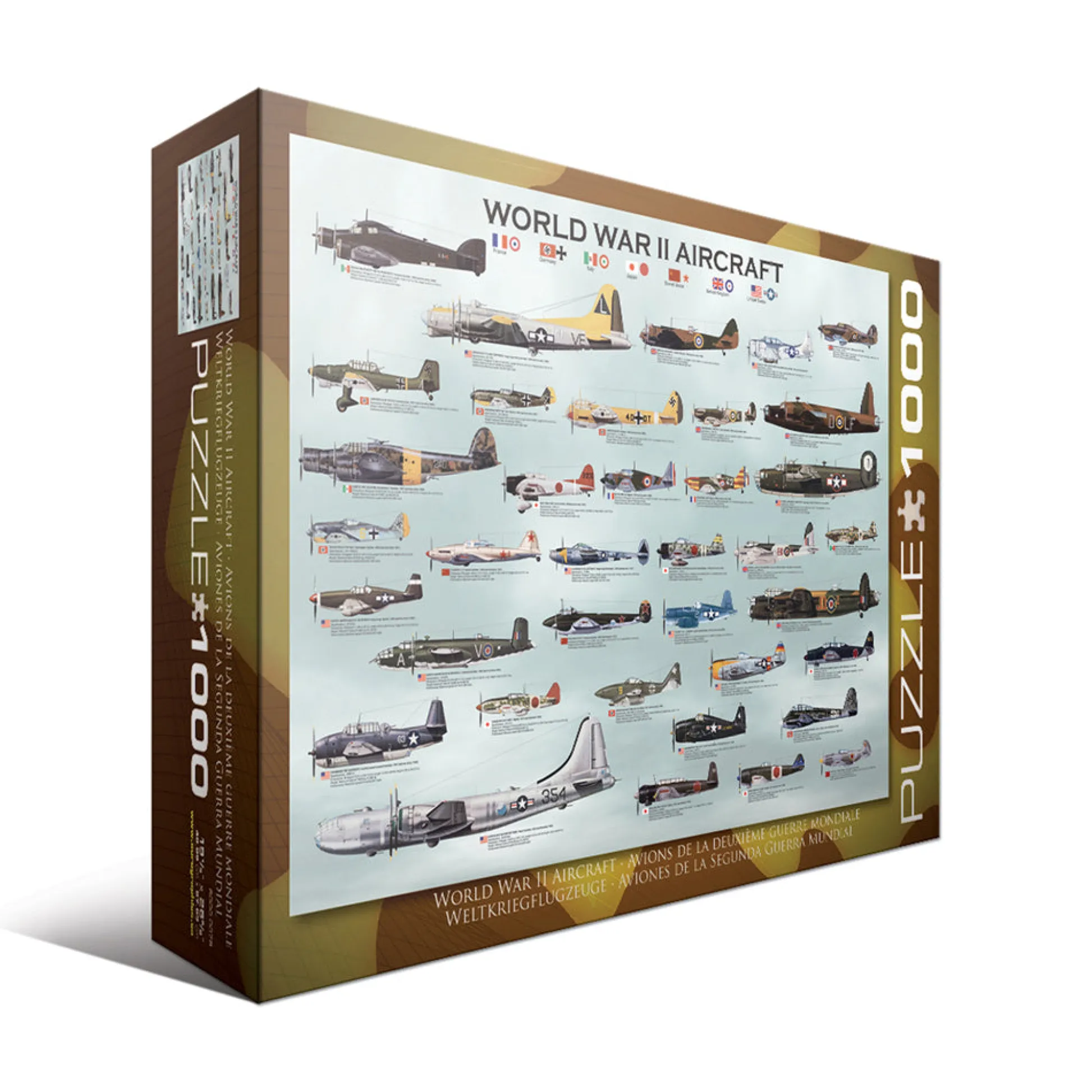 AreYouGame Eurographics WWII Aircraft Jigsaw Puzzle - 1000 pc* Puzzles