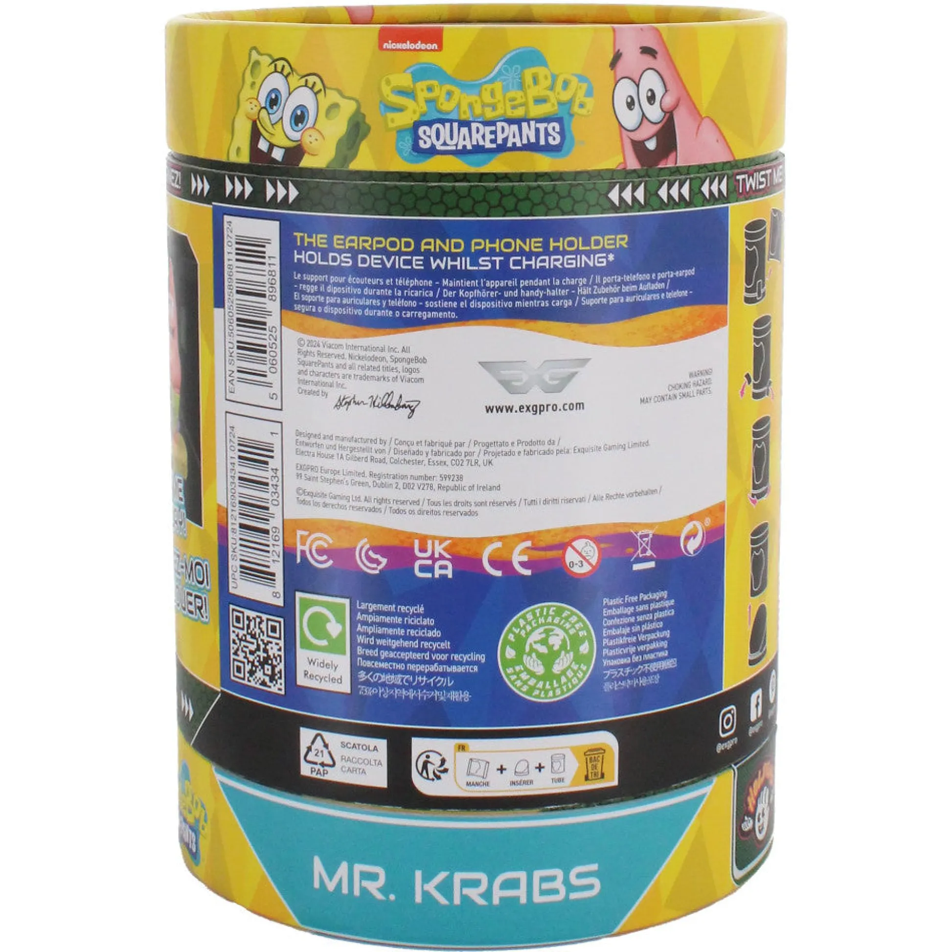 Flat River Group Exquisite Gaming SpongeBob Mr. Krabs Phone & Earbud Holder* Action Figures