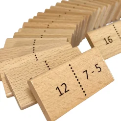 Educators Resource Extasticks Mathomino Plus & Minus Wooden Math Domino Game* Math Toys|Math, Counting & Time