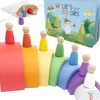 Educators Resource Extasticks Willie's Rainbow World - Wooden Arches and Peg Dolls Set* Social & Emotional Skills|Preschool Education Toys & Activities