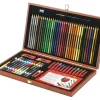 Faber Castell Faber-Castell Young Artist Essentials - 64-Piece Art Set in Deluxe Wood Case* Drawing, Color & Painting