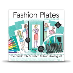 AreYouGame Fashion Plates Deluxe Design Set - Creative Drawing Kit for Kids* Drawing, Color & Painting