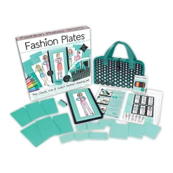 AreYouGame Fashion Plates Deluxe Design Set - Creative Drawing Kit for Kids* Drawing, Color & Painting