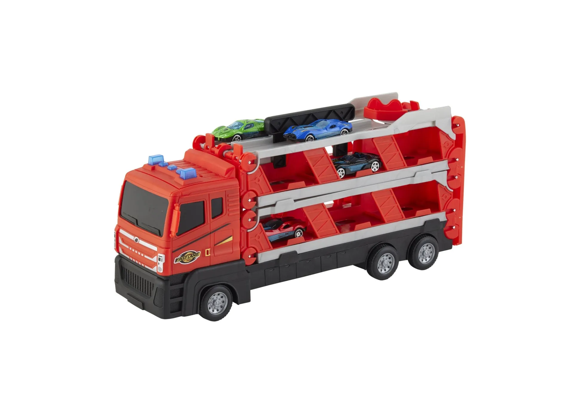 Macy's - Supplier Fast Lane 1:87 Expand and Play Diecast Car Carrier Set* Playsets & Racetracks