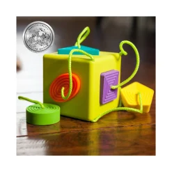 AreYouGame Fat Brain Toy Co. OombeeCube - Shape-Sorting Silicone Cube* Developmental Toys