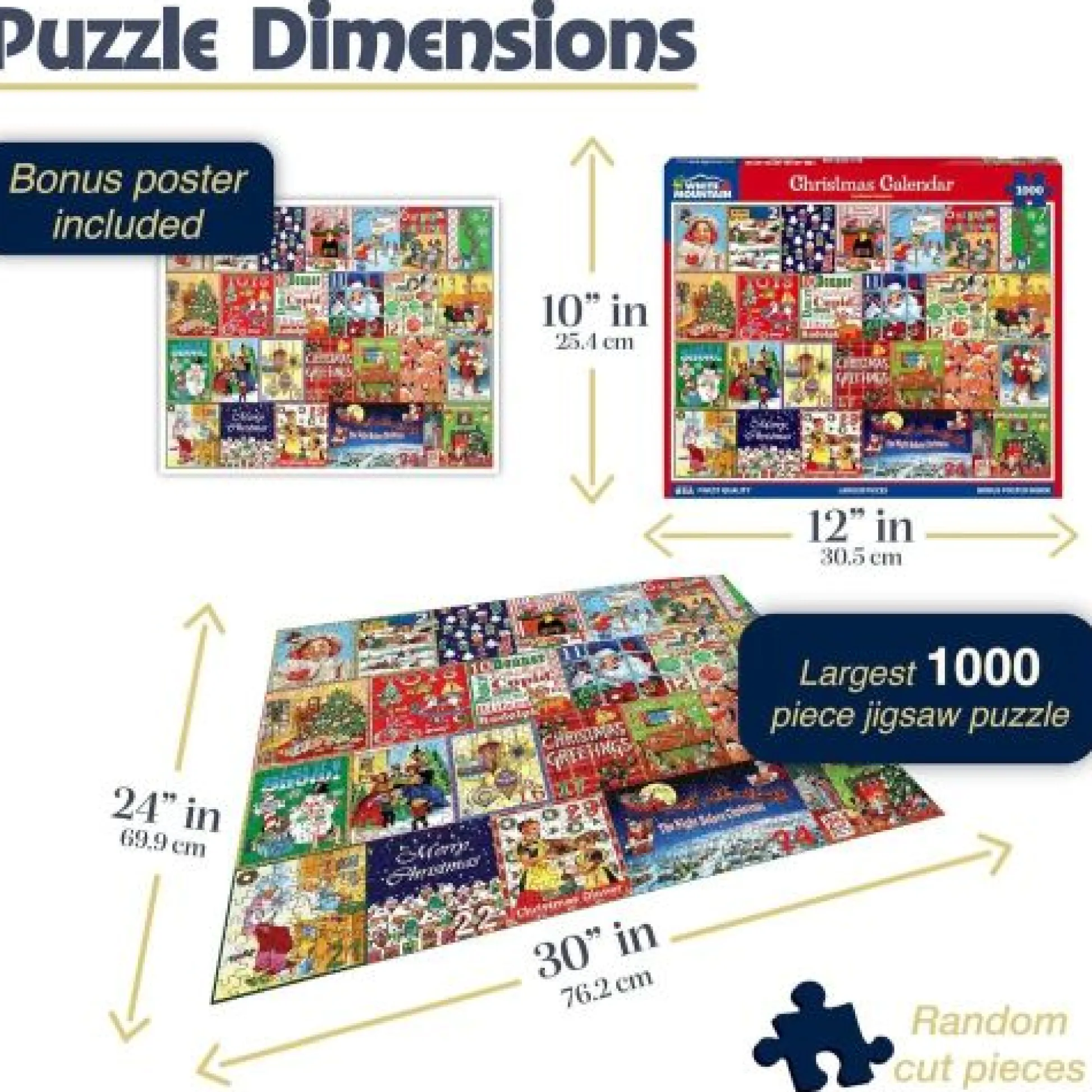 Calendar Holdings, LLC Festive Countdown Christmas Calendar Jigsaw Puzzle - 1000 pc* Puzzles