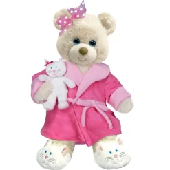 Flat River Group First and Main Get Well 10 inch Plush Bear - Recuperate Kate with Pink Robe* Social & Emotional Skills|Stuffed Animals