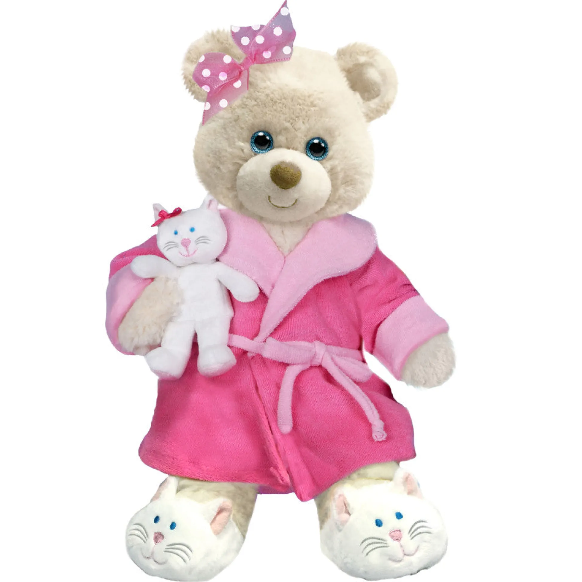Flat River Group First and Main Get Well 10 inch Plush Bear - Recuperate Kate with Pink Robe* Social & Emotional Skills|Stuffed Animals