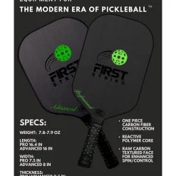 Flat River Group First Strike Pickleball Professional Elongated Paddle, 16.4 x 7.5