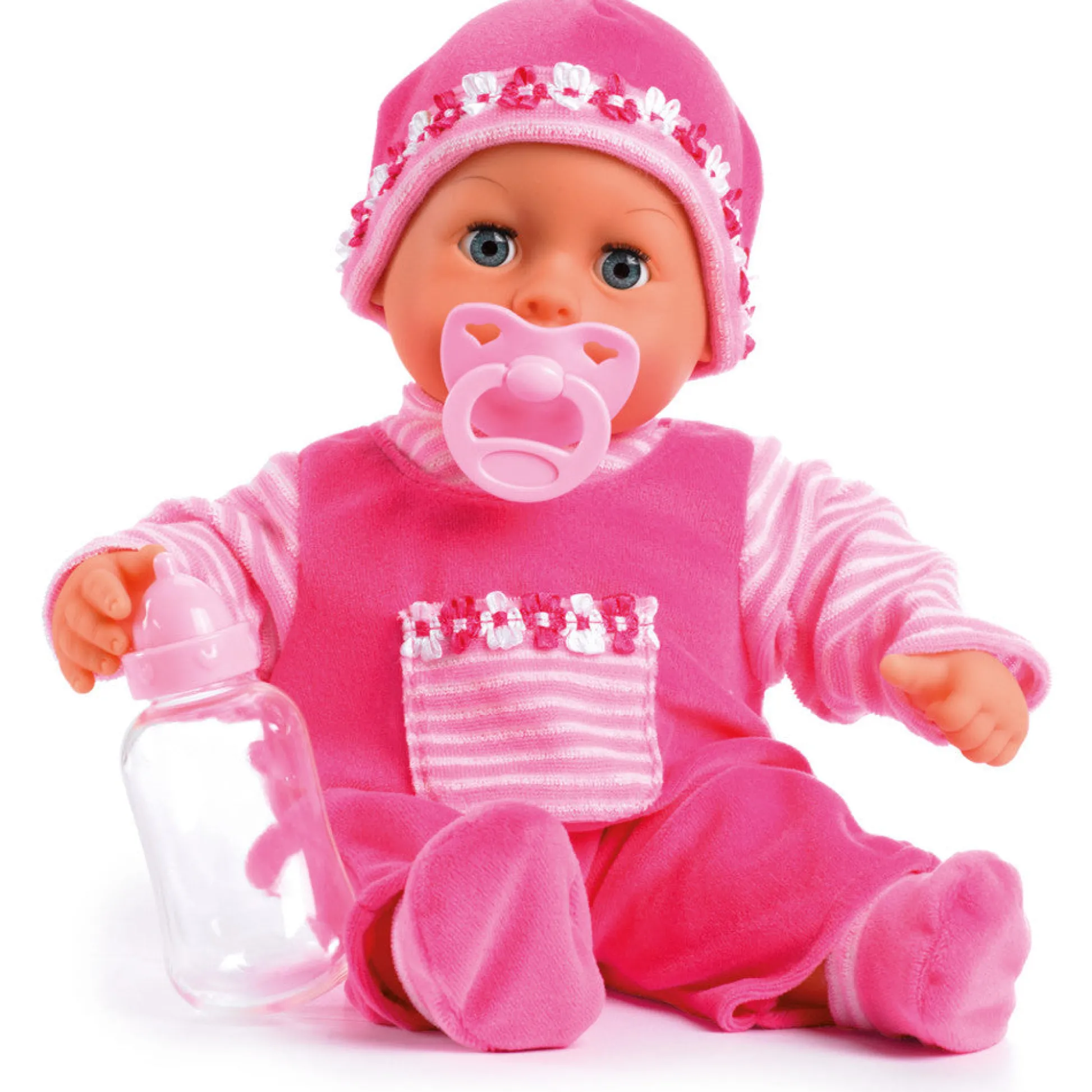 Flat River Group First Words 15-Inch Interactive Baby Doll in Pink - Includes Accessories* Social & Emotional Skills|Interactive Dolls & Pets