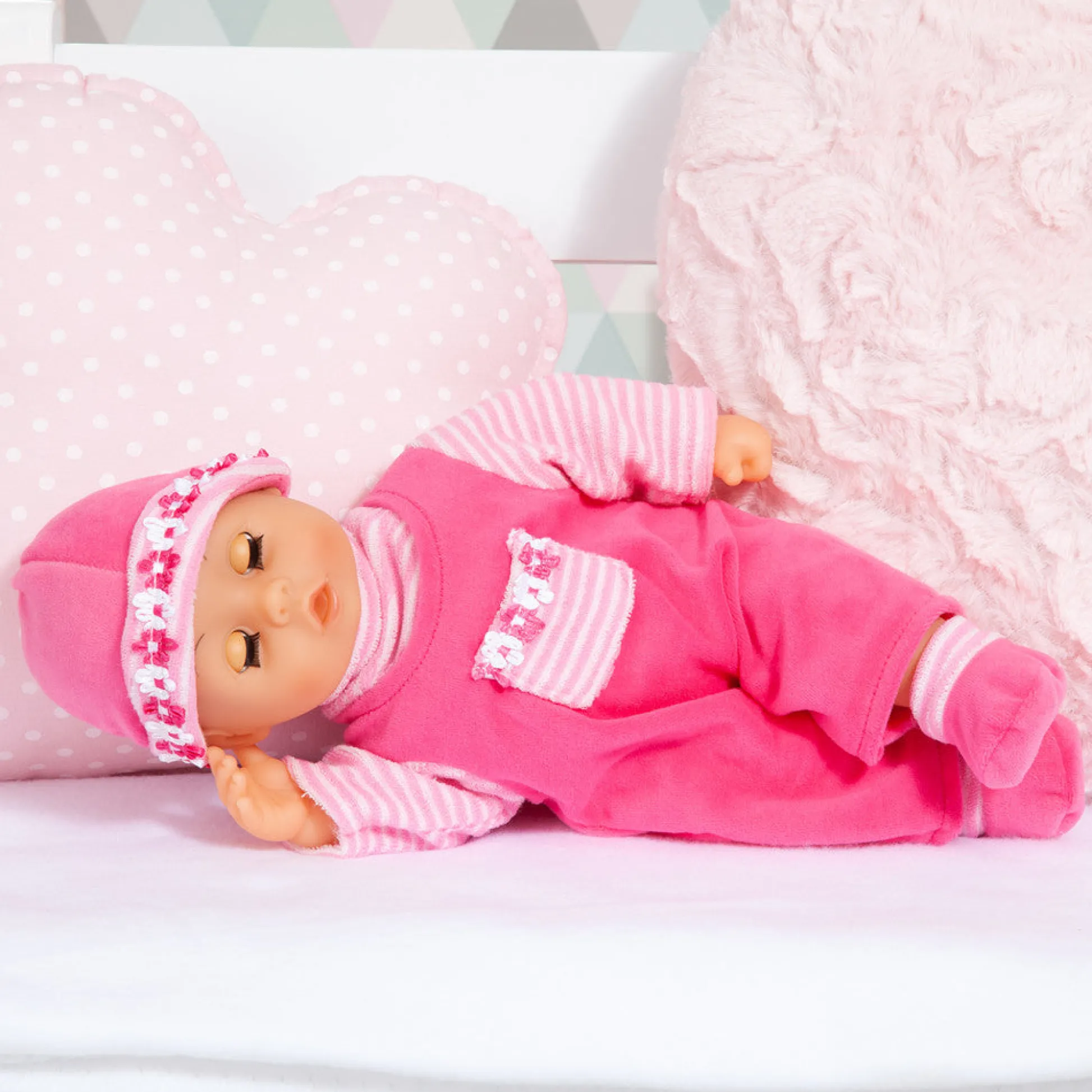 Flat River Group First Words 15-Inch Interactive Baby Doll in Pink - Includes Accessories* Social & Emotional Skills|Interactive Dolls & Pets