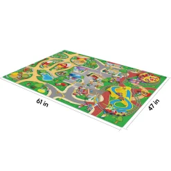 Flat River Group Fisher-Price Imaginmat Jumbo Playmat with Cocomelon Cars, 47 x 61 inches* Preschool Education Toys & Activities|Preschool Pals