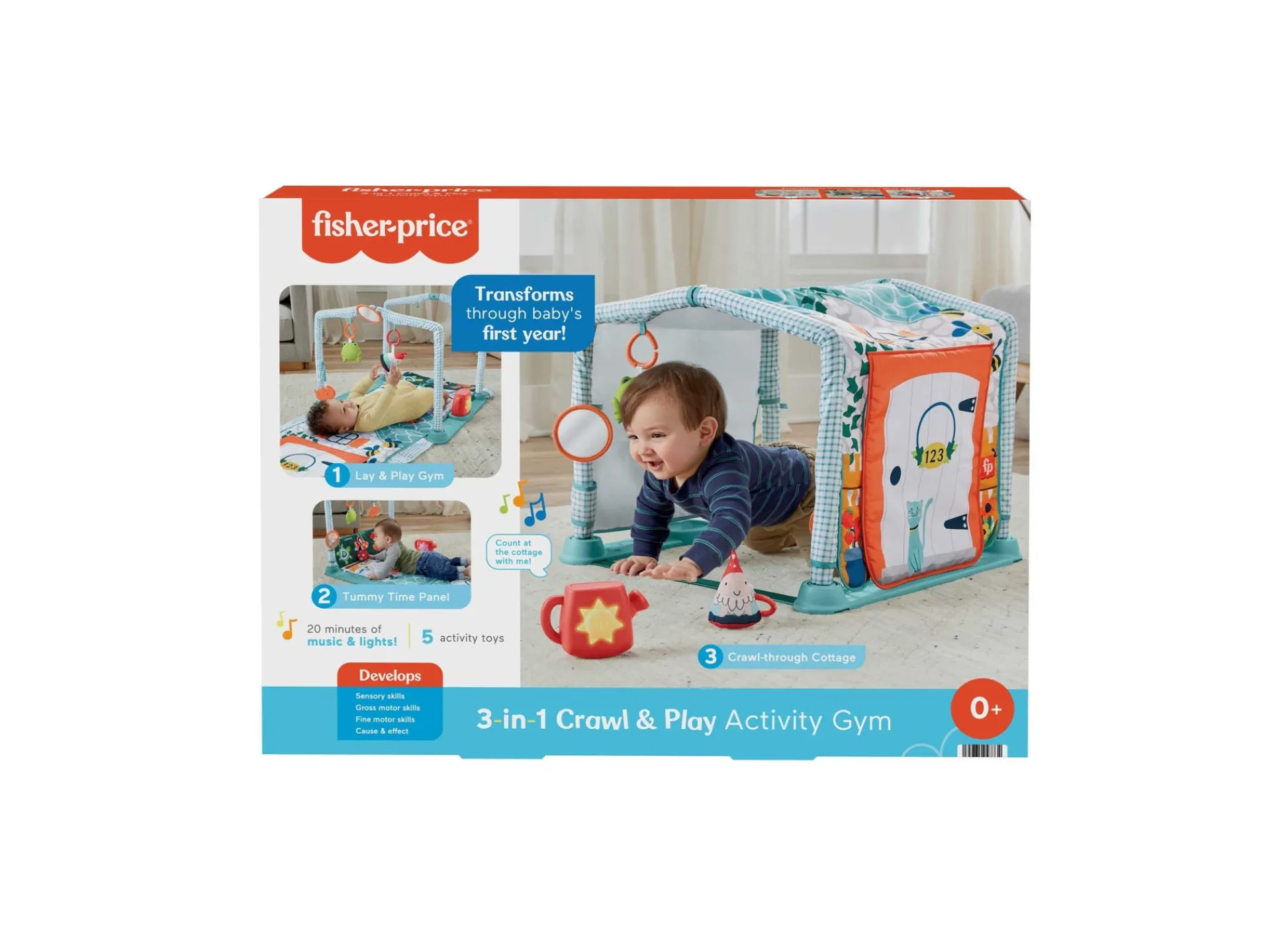 Macy's - Supplier Fisher-Price 3-in-1 Crawl & Play Activity Gym Cottage Theme* Activity Centers