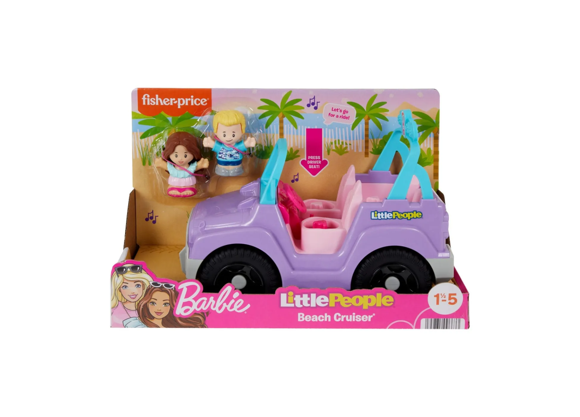 Macy's - Supplier Fisher-Price Little People Barbie Beach Cruiser Playset - Multicolor* Preschool Figures & Playsets