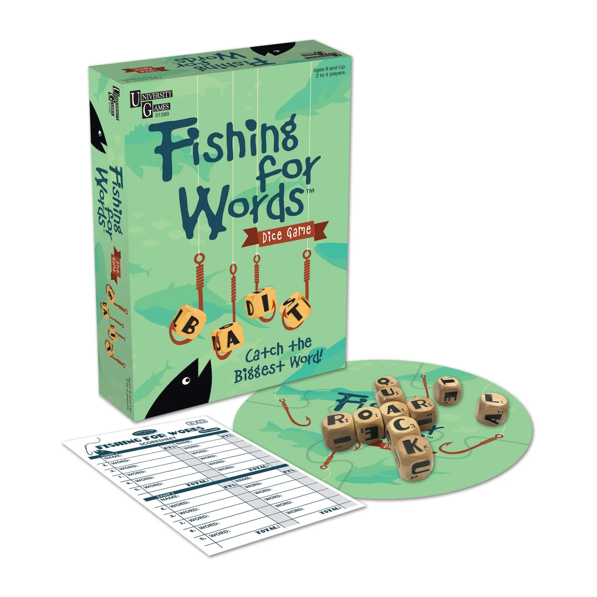 AreYouGame Fishing for Words - Dynamic Word Crafting Dice Game* Dice, Roll & Write Games