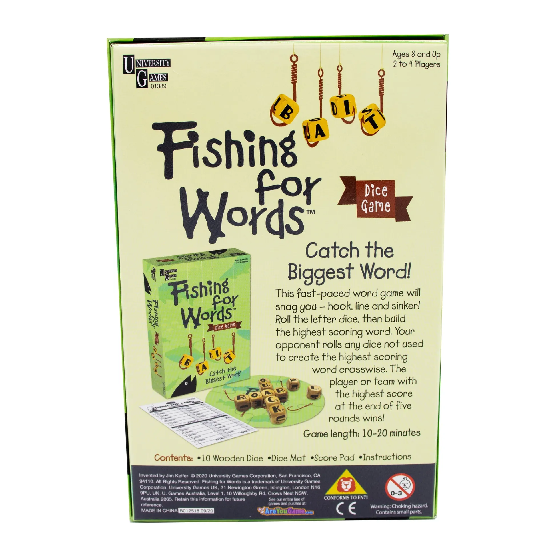 AreYouGame Fishing for Words - Dynamic Word Crafting Dice Game* Dice, Roll & Write Games