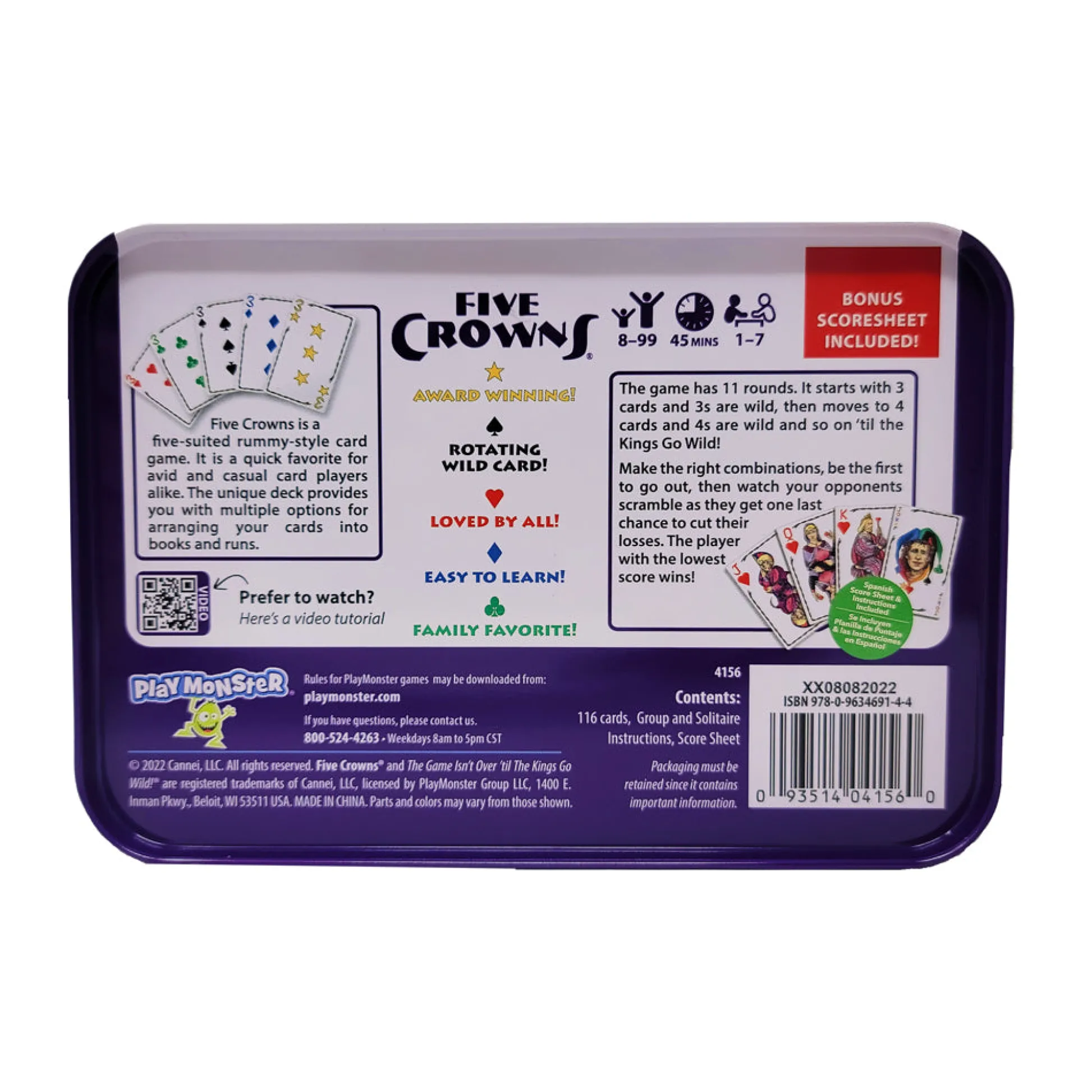 AreYouGame Five Crowns Card Game - Award-Winning Five-Suited Rummy-Style Game* Card Games