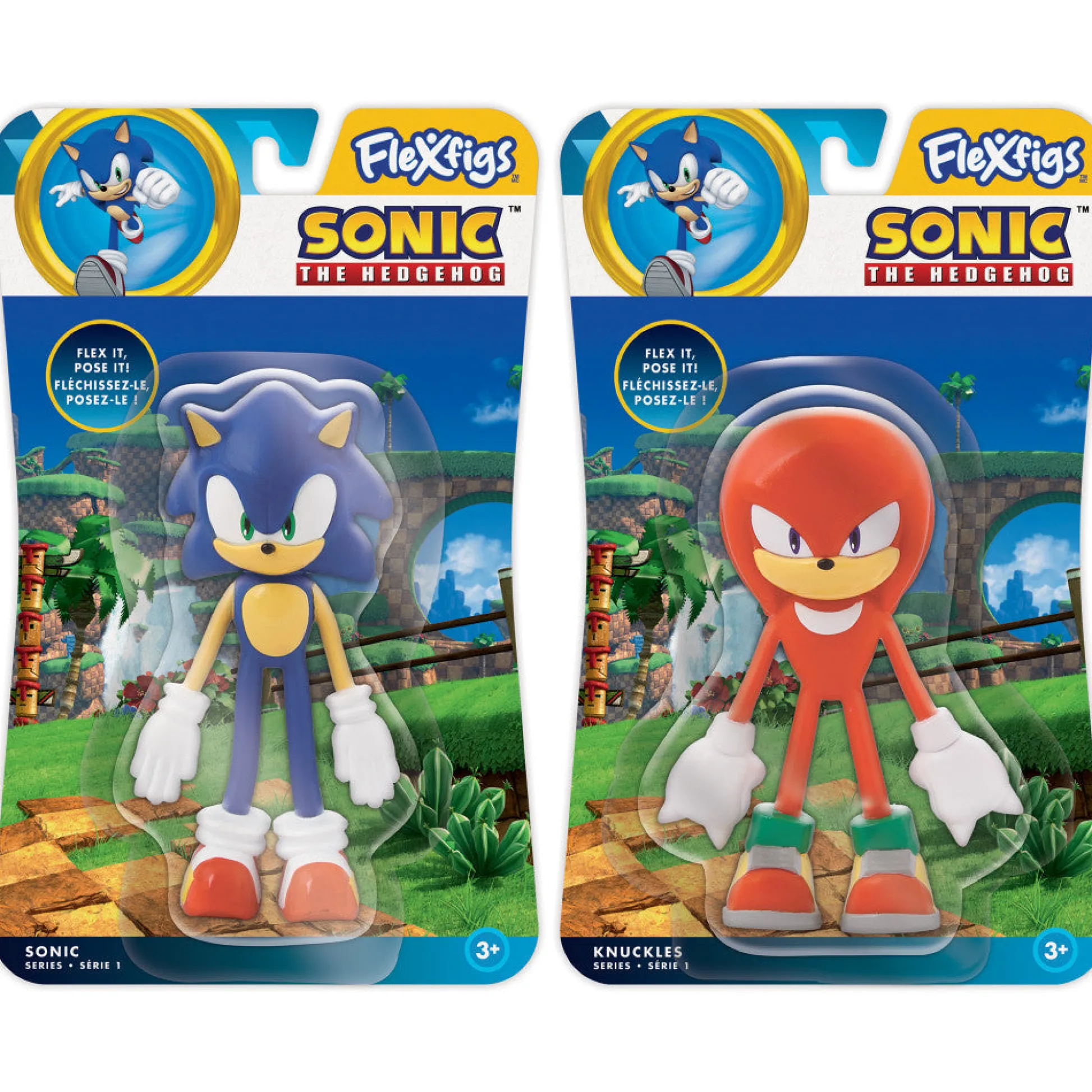 Flat River Group FleXfigs Sonic & Knuckles Articulated Action Figures - 2 Character Pack* Action Figures