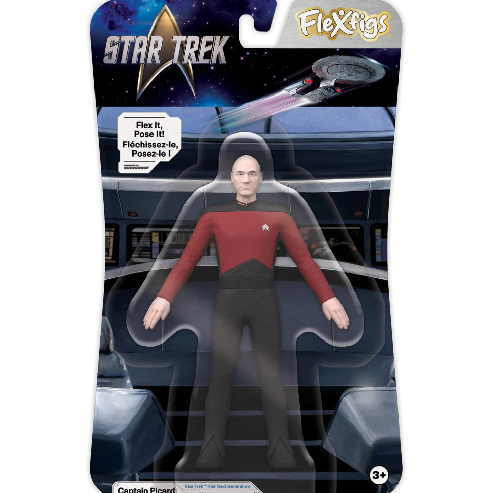 Flat River Group FleXfigs Star Trek Articulated Figures - Captain Kirk & Captain Picard* Collectible Figures & Playsets