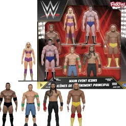 Flat River Group FleXfigs WWE Icons Deluxe Action Figures Pack - 6 Iconic Wrestlers* Collectible Figures & Playsets